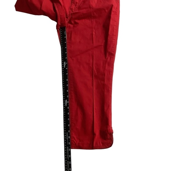 Kikit Red Embellished Cropped Jeans Size 10 - Picture 5 of 5